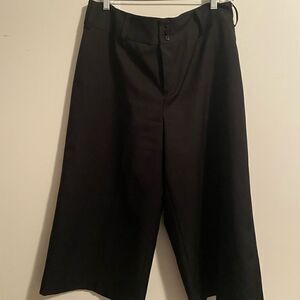 Field Manor Black High waist wide leg crop pants, size 14